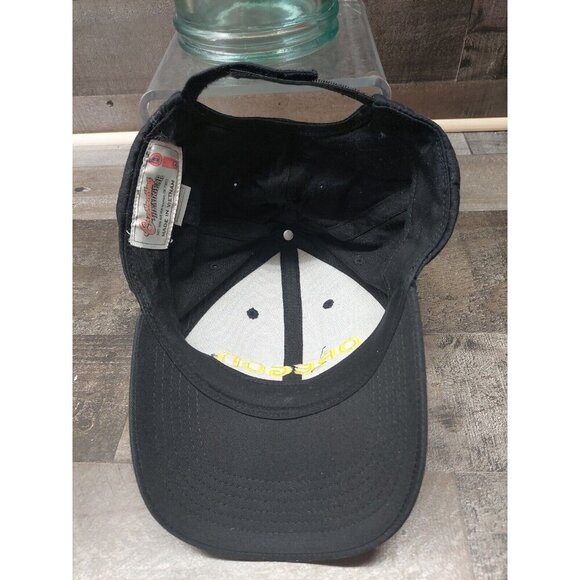 University Of Oregon Duck Black With Yellow Logo Hook N Loop Hat - Picture 6 of 7